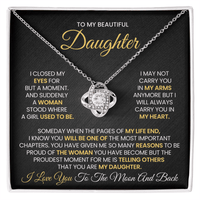 Load image into Gallery viewer, Gift For Daughter - Closed my Eyes for Just a Second - Infinity Knot Necklace - Bard Jewelry

