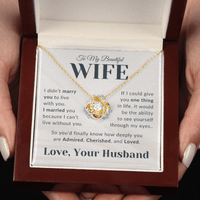 Load image into Gallery viewer, Gift For Wife - Admired, Cherished, Loved - Infinity Knot Necklace - Bard Jewelry
