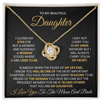 Load image into Gallery viewer, Gift For Daughter - Closed my Eyes for Just a Second - Infinity Knot Necklace - Bard Jewelry
