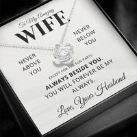 Load image into Gallery viewer, Gift for Wife - Always Beside you, Forever be my Always - Love Knot Necklace - Bard Jewelry
