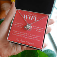 Load image into Gallery viewer, Gift For Wife - Wasn't your first date - Love Knot Necklace - Bard Jewelry
