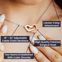 Load image into Gallery viewer, For Sister - Hearts in Unity - Interlocking Hearts Necklace - Bard Jewelry
