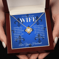 Load image into Gallery viewer, Gift For Wife - Love You More For it - Infinity Knot Necklace - Bard Jewelry
