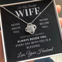 Load image into Gallery viewer, Gift for Wife - Every Day with you is a Blessing - Infinity Knot Knecklace - Bard Jewelry

