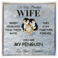 Load image into Gallery viewer, Gift For Wife " You Are My Penguin" Infinity Knot Necklace - Bard Jewelry
