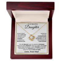 Load image into Gallery viewer, Gift For Daughter - Stronger than you seem - Unfinity Knot Necklace - Bard Jewelry
