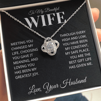 Load image into Gallery viewer, Gift For Wife - Best Gift Life has Given me - Infinity Knot Necklace - Bard Jewelry
