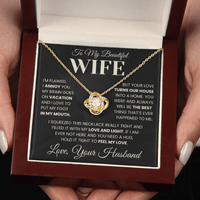 Load image into Gallery viewer, Gift For Wife - Brain goes on vacation - Infinity Knot Necklace - Bard Jewelry
