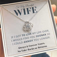 Load image into Gallery viewer, Gift For Wife - Annoy You Longer - Infinity Knot Necklace - Bard Jewelry
