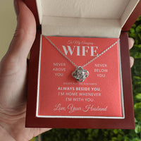 Load image into Gallery viewer, Gift For Wife - Beside you - Home - Love Knot Necklace - Bard Jewelry
