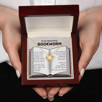 Load image into Gallery viewer, Gift For Your Wife - Beautiful Bookworm - Infinity Knot Necklace - Bard Jewelry
