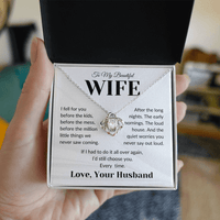 Load image into Gallery viewer, Gift For Wife - I Fell For You - Infinity Knot Necklace - Bard Jewelry
