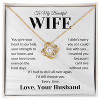 Load image into Gallery viewer, Gift For Wife - I'd Still Choose you Every Time - Infinity Knot Necklace - Bard Jewelry
