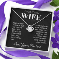 Load image into Gallery viewer, Gift - For Wife - Love You Even More - Infinity Knot Necklace V0005 - Bard Jewelry
