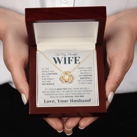 Load image into Gallery viewer, Gift For Wife - You Are The World - Infinity Knot Necklace - Bard Jewelry
