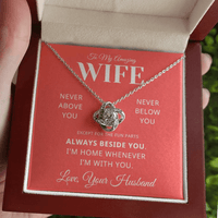 Load image into Gallery viewer, Gift For Wife - Beside you - Home - Love Knot Necklace - Bard Jewelry
