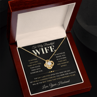 Load image into Gallery viewer, Gift For Wife "Day I Laid Eyes On You" Infinity Knot Necklace - Bard Jewelry
