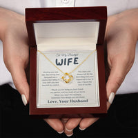 Load image into Gallery viewer, Gift For Wife - How Deeply you are loved - Infinity Knot Necklace - Bard Jewelry
