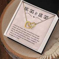 Load image into Gallery viewer, For Sister - Hearts in Unity - Interlocking Hearts Necklace - Bard Jewelry
