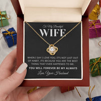 Load image into Gallery viewer, Gift For Wife - When I Say I Love You - Love Knot Necklace - Bard Jewelry
