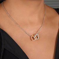 Load image into Gallery viewer, For Sister - Hearts in Unity - Interlocking Hearts Necklace (NB) - Bard Jewelry
