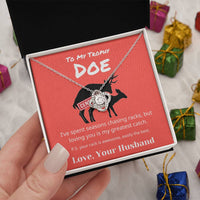 Load image into Gallery viewer, Gift For Your Trophy Doe - Easily The Best - Love Knot Necklace - Bard Jewelry
