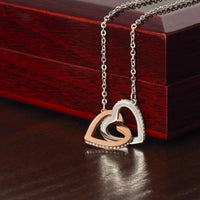 Load image into Gallery viewer, For Sister - Hearts in Unity - Interlocking Hearts Necklace - Bard Jewelry
